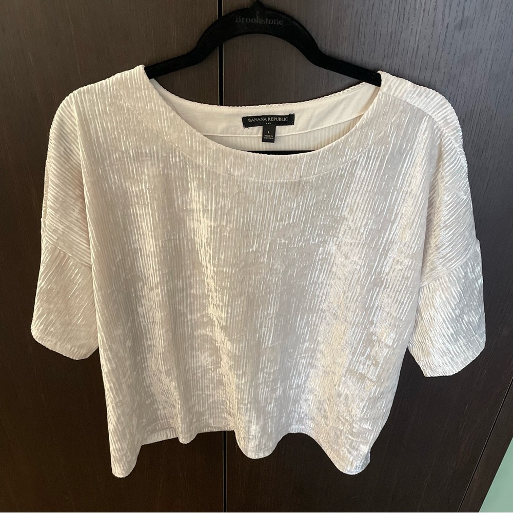 Banana Republic Women's White Short Sleeve Top
